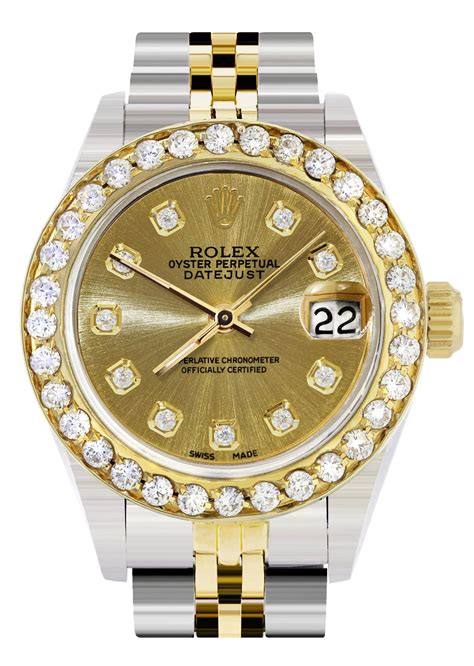 rolex diamond and gold|gold diamond rolex women.